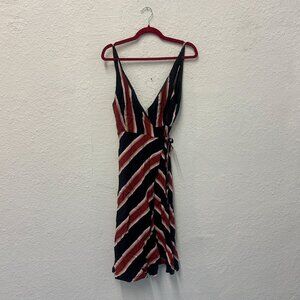 DVF Style Striped Wrap Dress